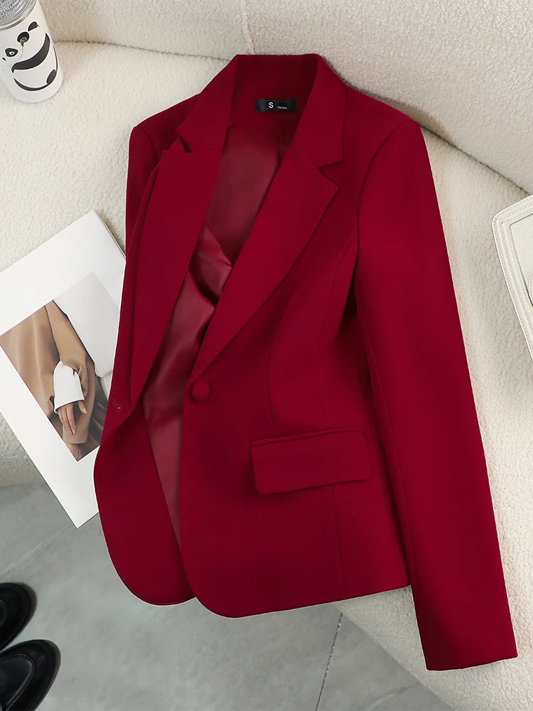 Women'S Green Formal Wear - Women Blazer Ladies Red Green Beige