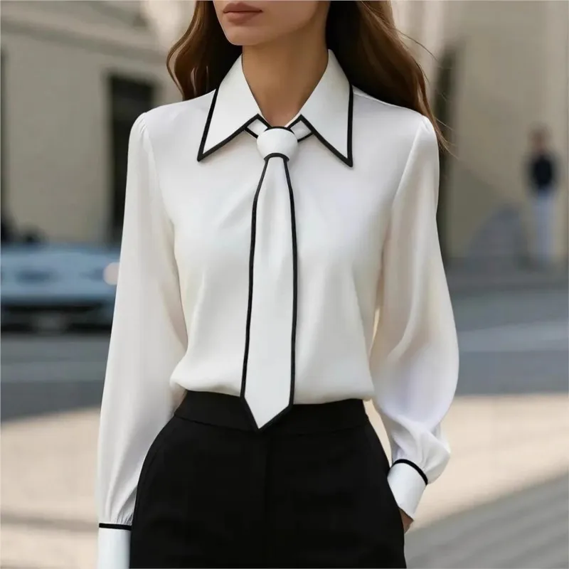 Female Formal Wear - Women's Blouse Fashion Shirt Formal Bow