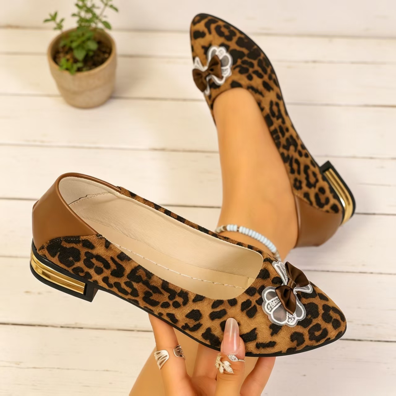 Women'S Work Fashion - Autumn Fashion Pointed Toe Low Block
