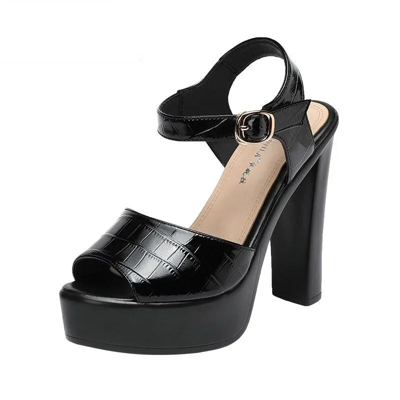 Women'S Work Fashion - 10cm 13cm Fashion Genuine Leather Sandals