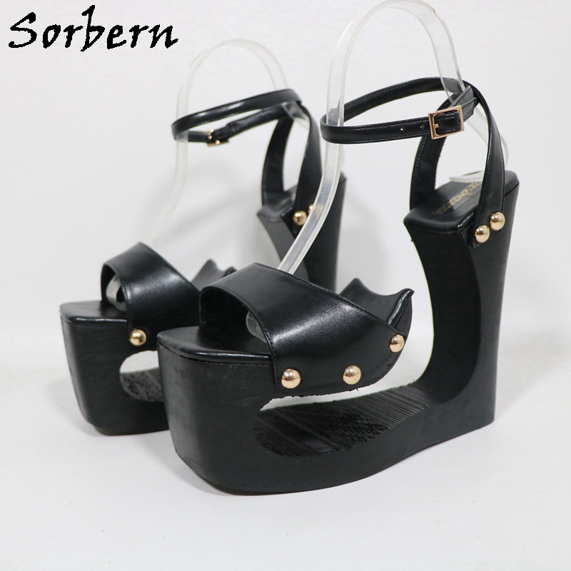 Women'S Work Fashion - Sorbern Black Hollow Out Wedge Women