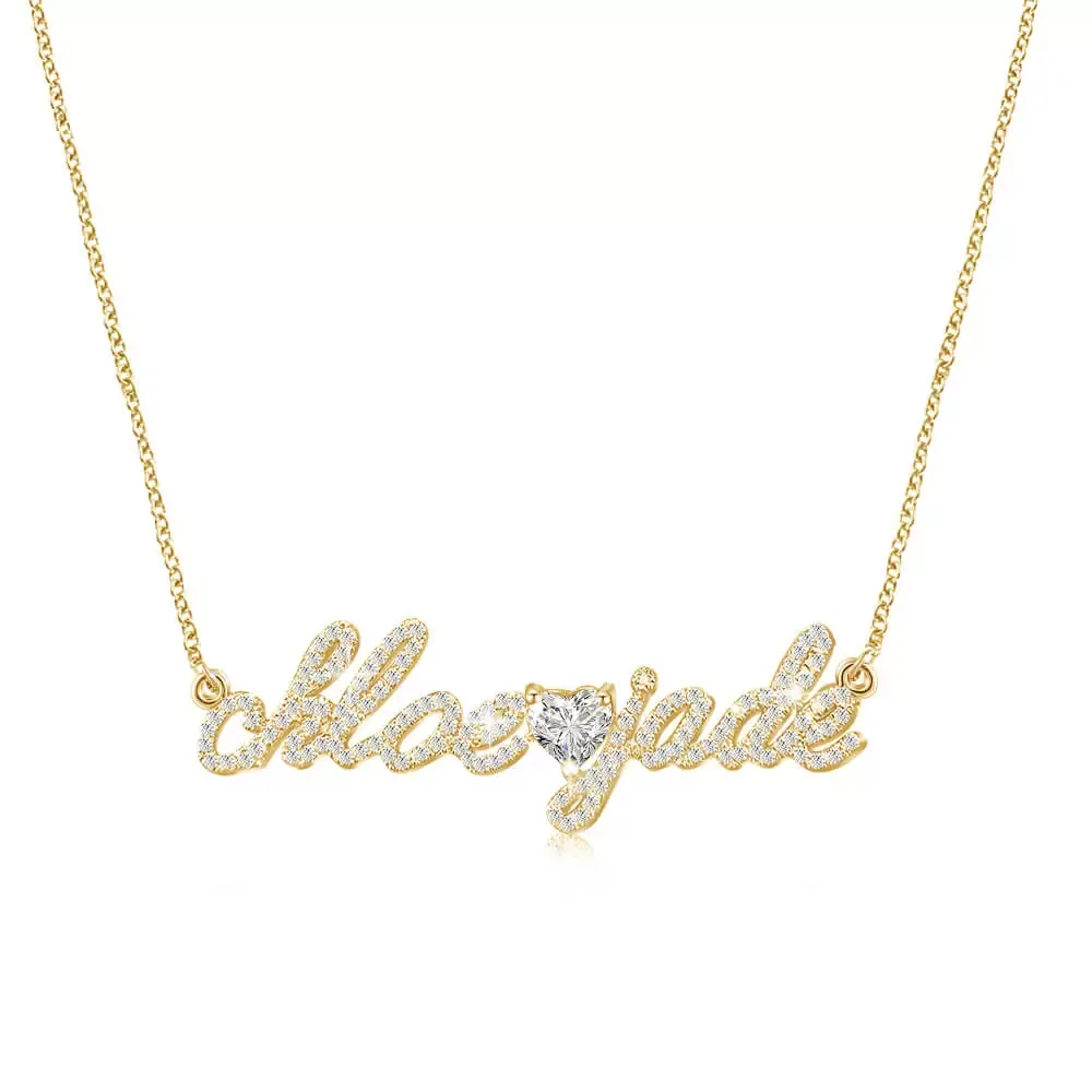 Custom Diamond Name Necklace P - Women'S Formal Wear Names review and price