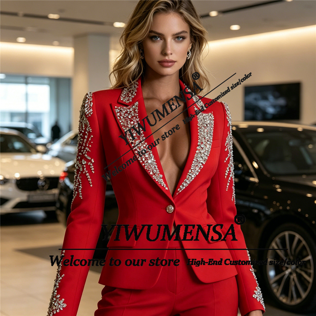 Luxury Women Suits 2 Pieces Se - Blazer Set Women Formal review and price