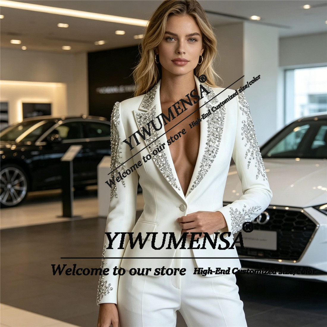 Luxury Women Suits 2 Pieces Se - Blazer Set Women Formal review and price