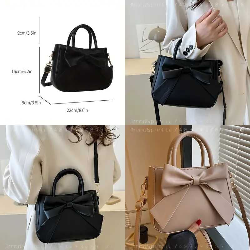 Elegant Black Bow Handbag for  - Women'S Work Fashion review and price