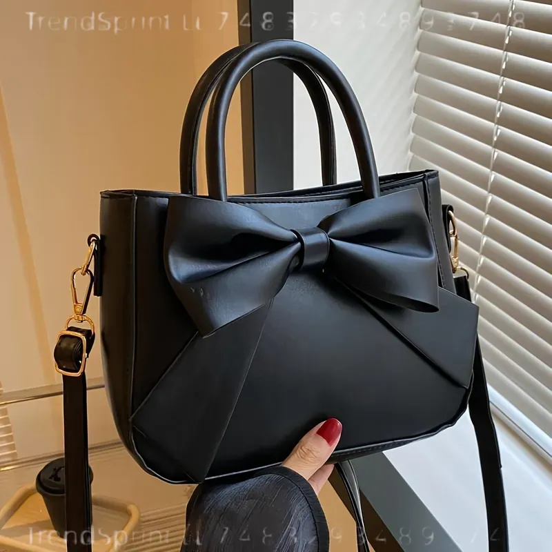 Elegant Black Bow Handbag for  - Women'S Work Fashion review and price