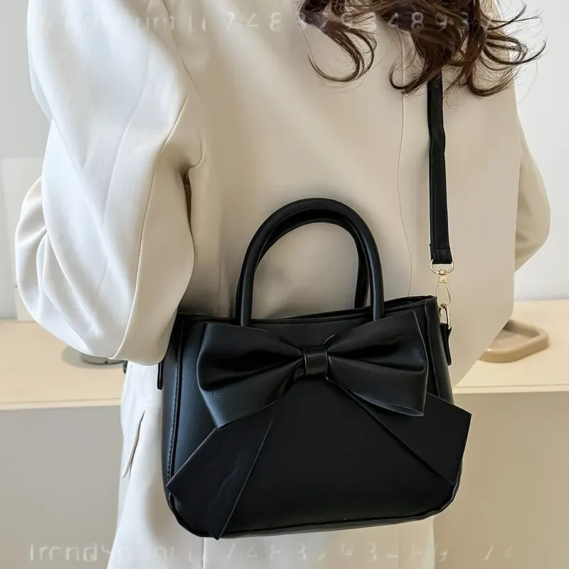 Elegant Black Bow Handbag for  - Women'S Work Fashion review and price
