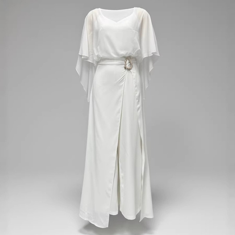 2026 New Women White Chiffon J - Female Formal Wear review and price