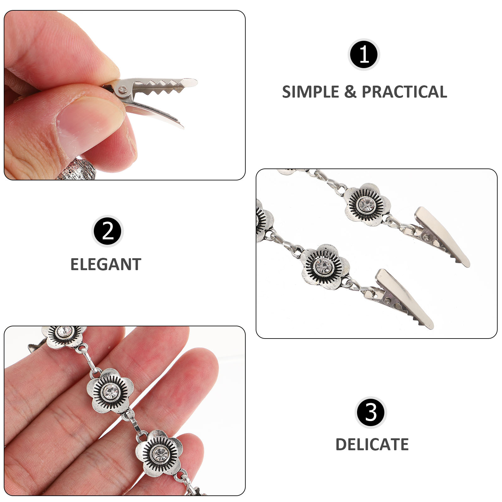 2Pcs Premium Zinc Alloy Flower - Women'S Formal Wear For Girls review and price