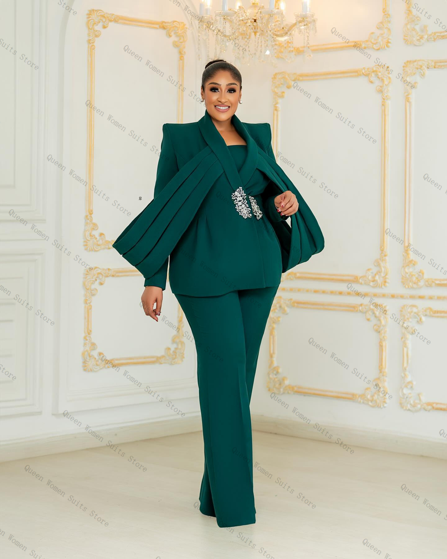 Dark Green Women Suit Set 2 Pi - Women'S Green Formal Wear review and price