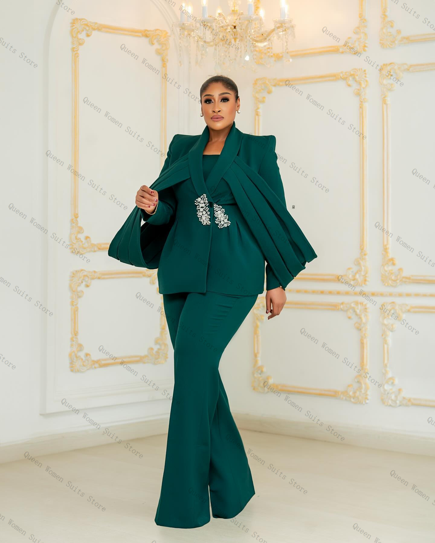 Dark Green Women Suit Set 2 Pi - Women'S Green Formal Wear review and price