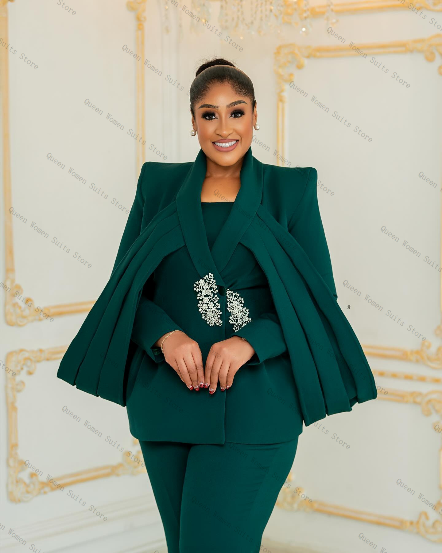 Dark Green Women Suit Set 2 Pi - Women'S Green Formal Wear review and price