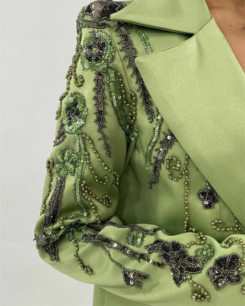 Designer Green Satin Women Sui - Women'S Green Formal Wear review and price