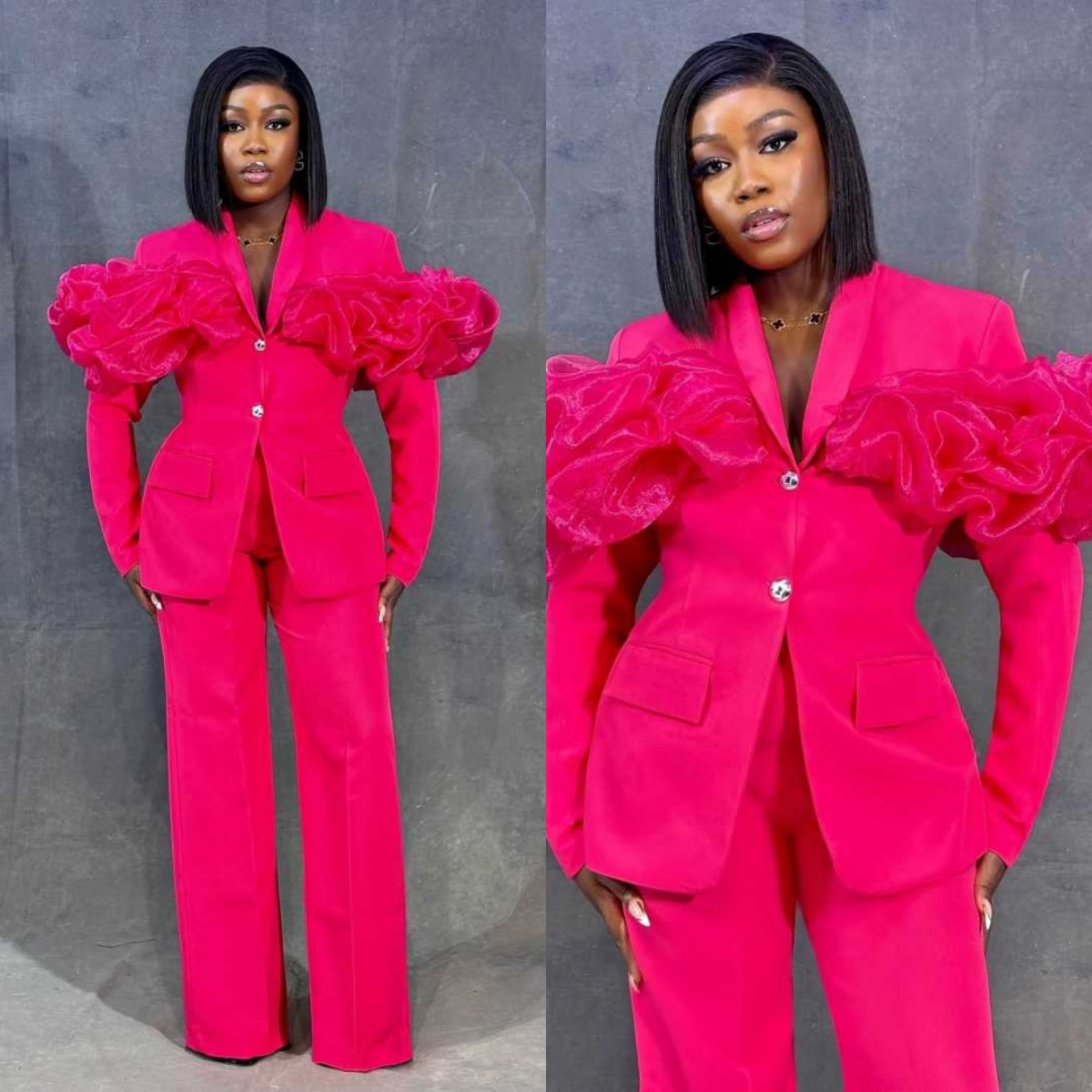 Customized Hot Pink Women Pant - Women'S Formal Jackets To Wear With Dresses review and price